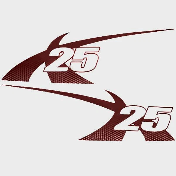 MasterCraft Boat X25 Decals 7501534 - 2011 Pro Tour Red (set of 2)
