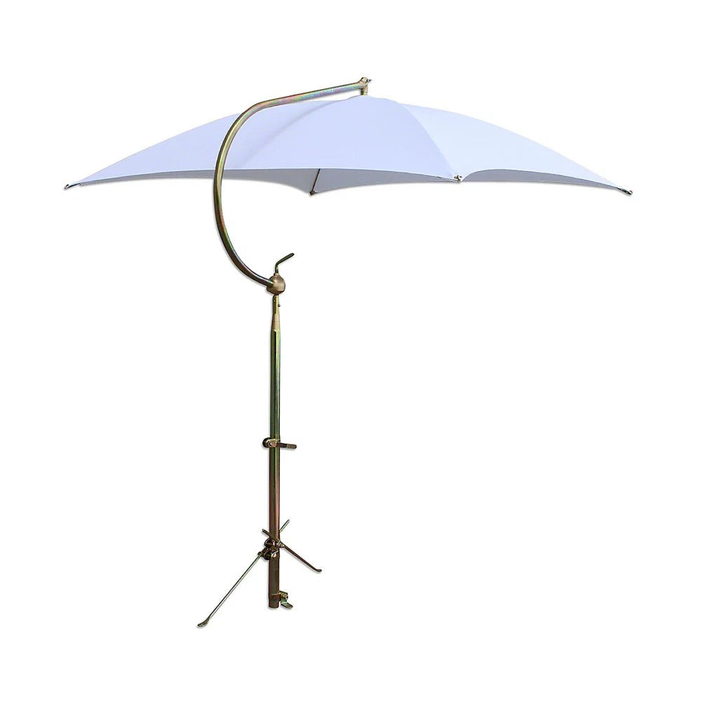 White Deluxe Umbrella with Brackets-Fits Massey Tractor Models