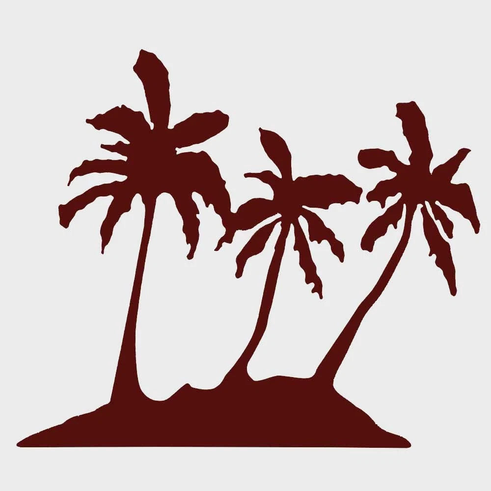 Palm Beach Boat Graphic Tree Decal - Maroon 16 3/4 X 14 1/2 Inch