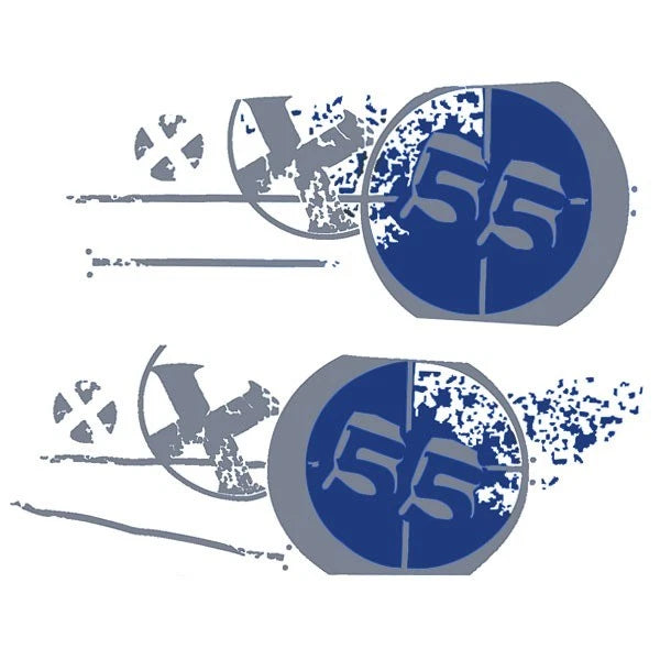 MasterCraft Boat Graphic Decal 758032 - X55 Mediterranean Blue (2 PC)