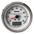 Beede Boat Tachometer Gauge 960609 - 3 1/4 Inch Carbon Craft Hour Meter