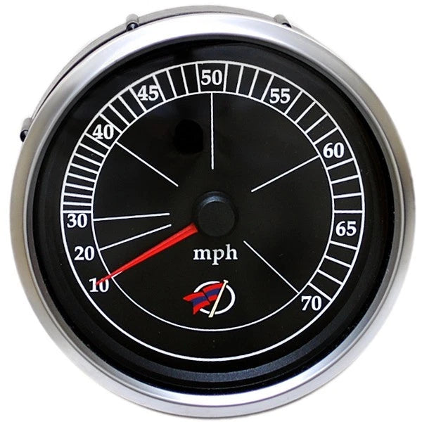Faria Boat Speedometer Gauge SE9364A - 4 1/4 Inch Silver Black
