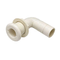 T-H Marine Boat Thru Hull 1262 - 1 1/8 Inch Elbow White Plastic