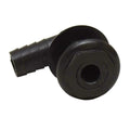 Boat Elbow Thu Hull Connector - 7/8 Inch Black Plastic