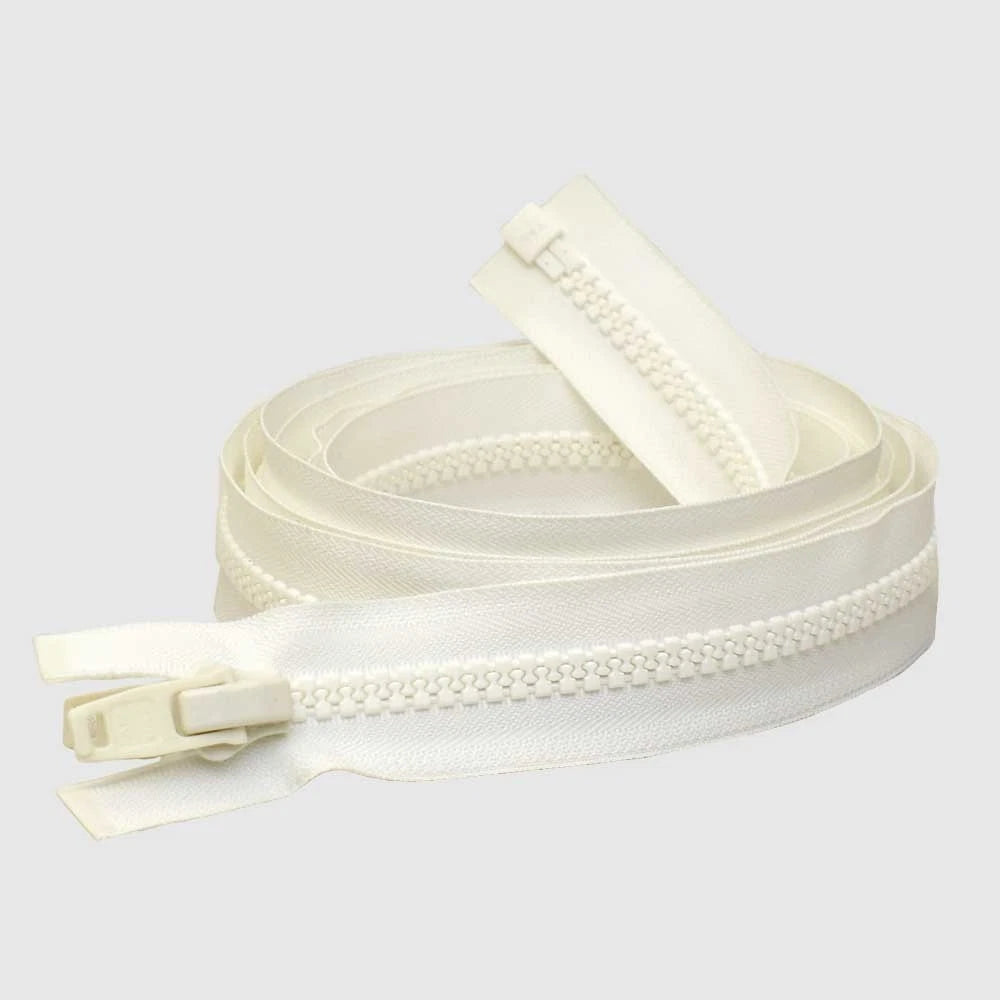 YKK Fastening Boat Separating Zipper - 110 X 1 1/2 Inch White