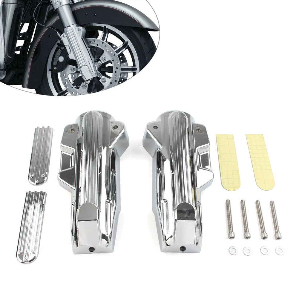 Upper Fork Slider Accents Lower Fork Covers Fit Harley Electra Street Road 14-22