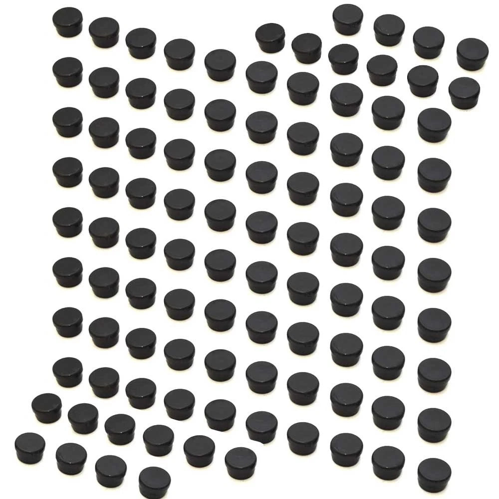 Boat Tubing Plug Cap - 3/4 X 1/2 Inch Black Plastic (set of 100)