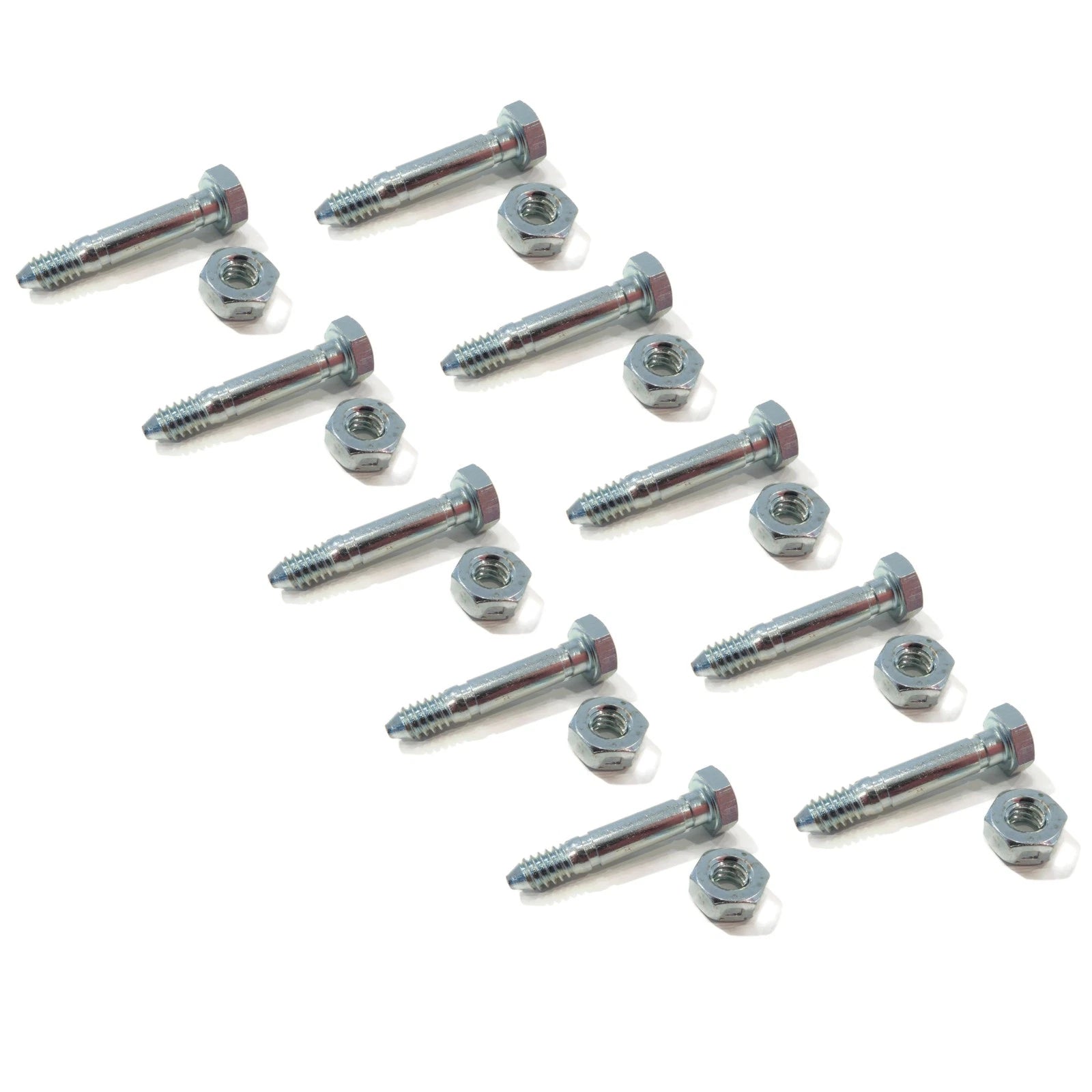 (pack of 10) Shear Pin Bolt & Nut for John Deere 524D, 724D, 826D, 1332DDE Snow