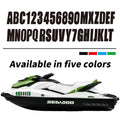 Boat Registration Identification Numbers Sticker Decals 4Sets of A-Z & 0-9 BLACK