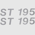 Lowe Boat Decals 1953015 - ST 195 Silver Vinyl 6 Inch (set of 2)