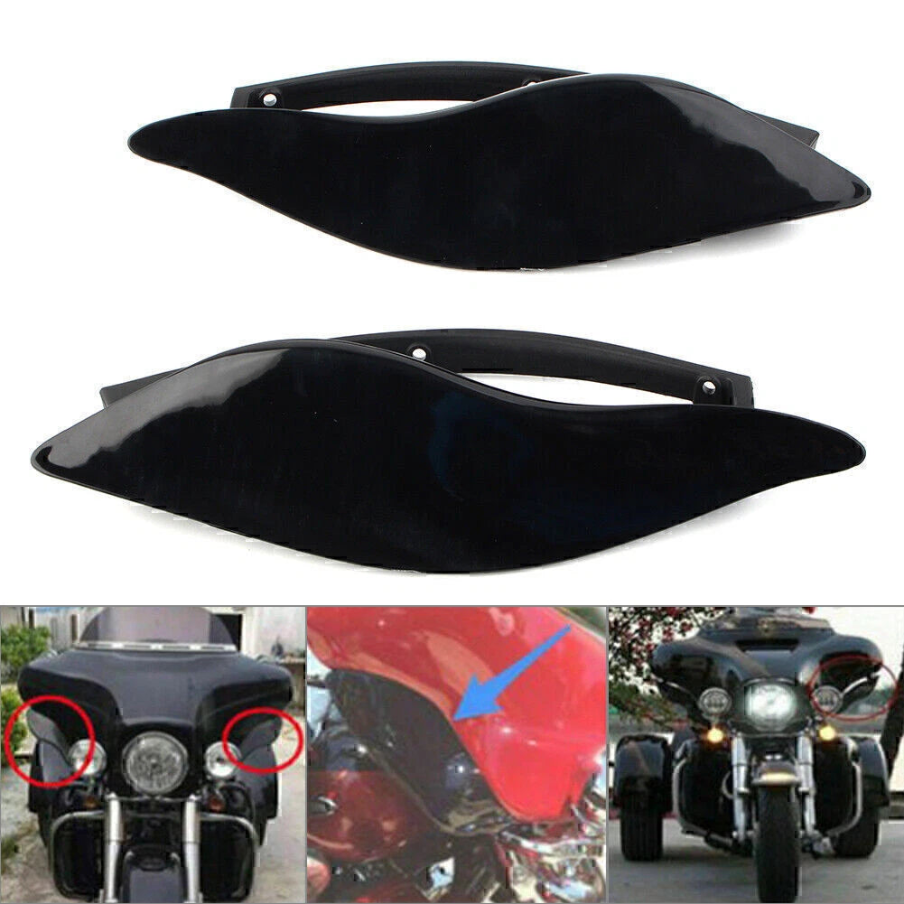 Adjustable Fairing Air Deflectors Fit Harley Batwing Street Glide 1 Pair Black