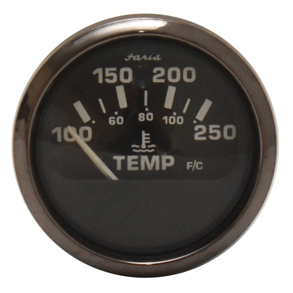 Faria Boat Water Temperature Gauge GP9949A - Euro Black Pewter