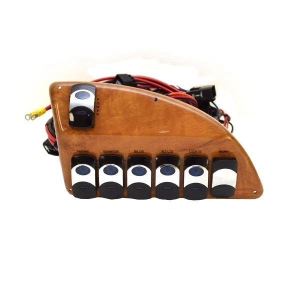 Lund Boat Rocker Switch Panel 2154849 - Woodgrain 9 X 5 Inch Plastic