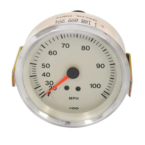 VDO Boat Speedometer - Baja 100 MPH 3 1/4 Inch Silver White