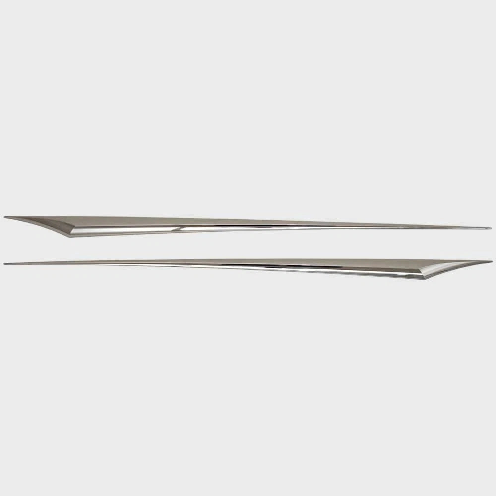Cruisers Boat Raised Hull Spear Decals - Silver Stickers (2 PC)