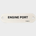 Marquis Boat Label Tag 7160910 - Engine Port White Plastic