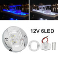 1PC White Round Marine Boat - LED Stern Light Cabin Deck Courtesy Light Waterproof
