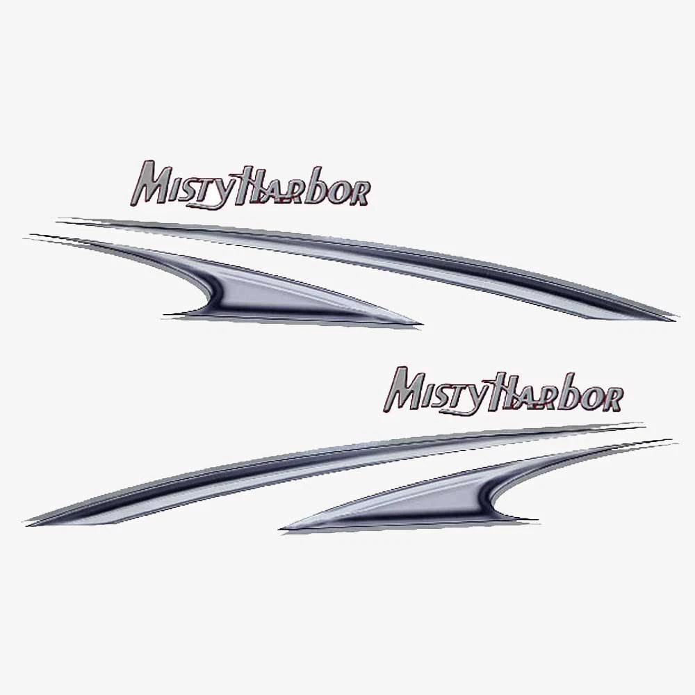 Misty Harbor Pontoon Boat Decal Kit - Gray (6PC)