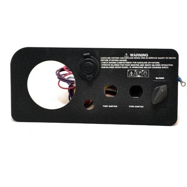 Four Winns Boat Blank Ignition Panel 025-3876 - 11 X 5 Inch Black