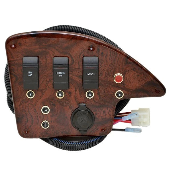 Godfrey Pontoon Boat Switch Breaker Panel - OEM Console Woodgrain Marine