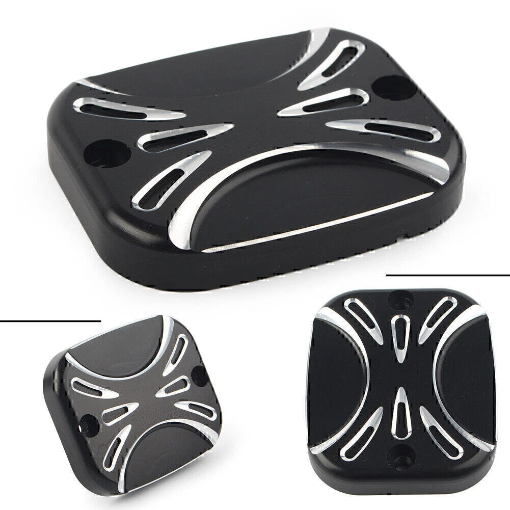 CNC Front Brake Reservoir Master Cylinder Cover for Harley Road King Softail US