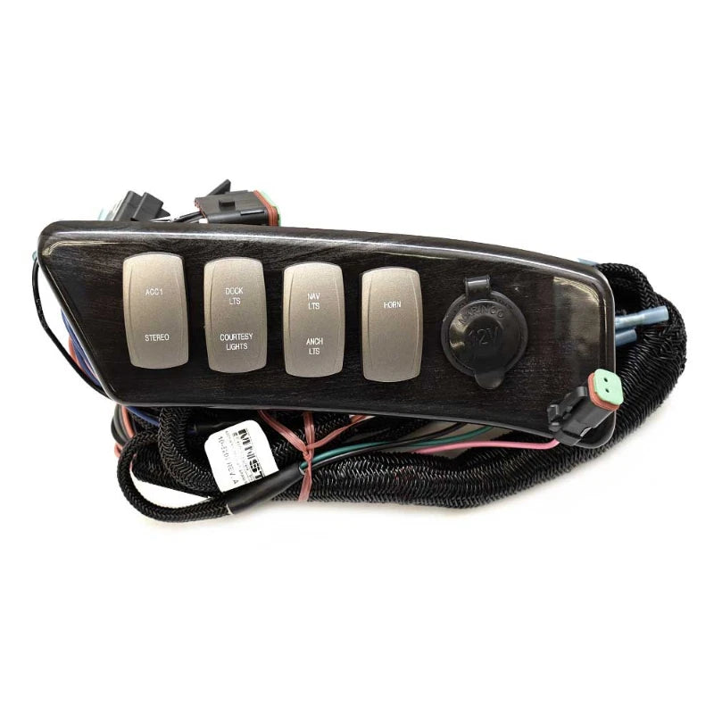 Premier Pontoon Boat Rocker Switch Panel 00-8213 - Angler II Black