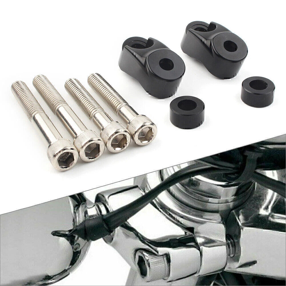 Front Turn Signal Mount Bracket Relocation Kit for Harley Dyna 39mm 49mm