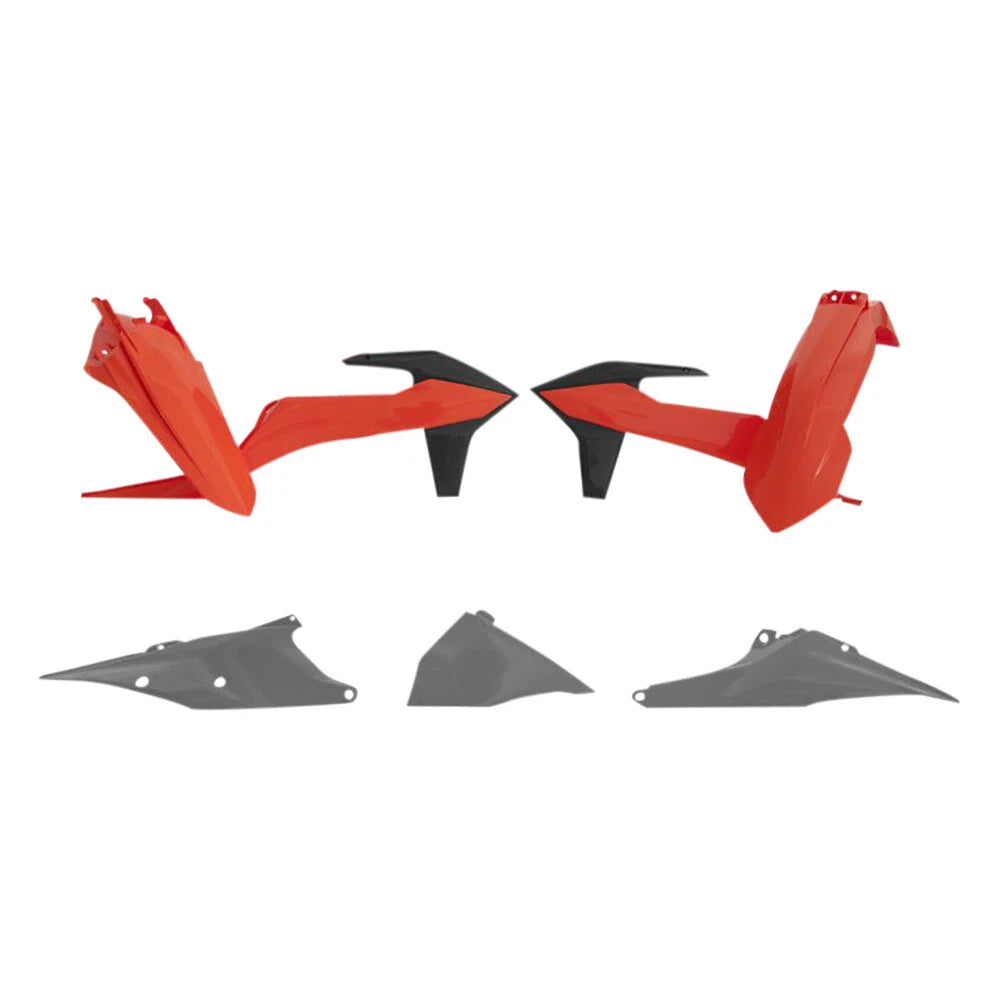 Rtech Plastics Kit KTM XCF-W 350-500 2020-2021 Orange/Black/G Rey (421)