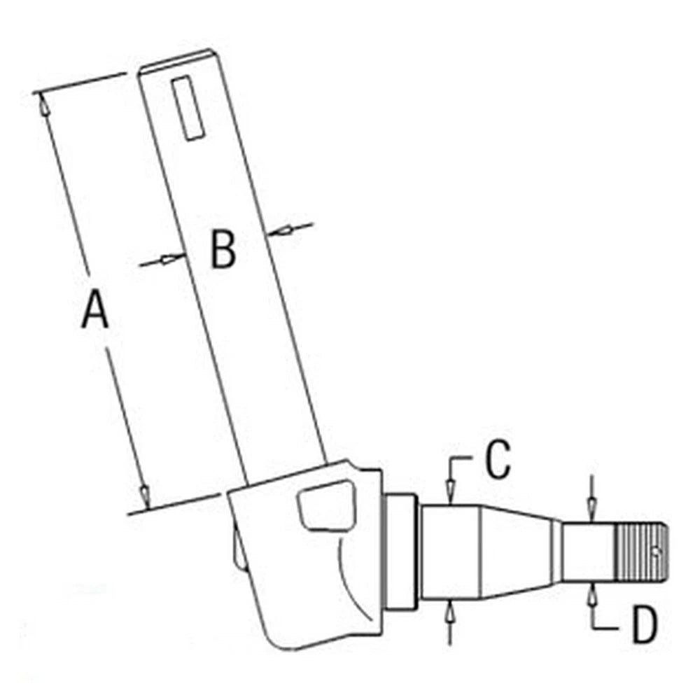 Spindle - Left Hand Fits Massey Ferguson 50 882257M92