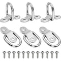 6 Pack D Ring Tie Down Anchors Suitable for Flatbed Trailers, Utility Trucks