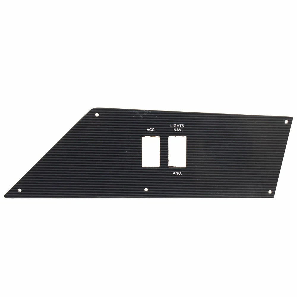 Bass CAT Boat Blank Switch Panel - Lights Accessory Black Lined