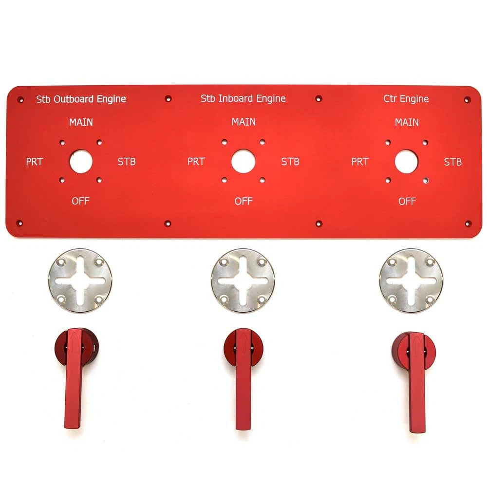 HCB Boat Fuel Manifold Panel HS22052290 - 65 Estrella 3-Valve (STBD)