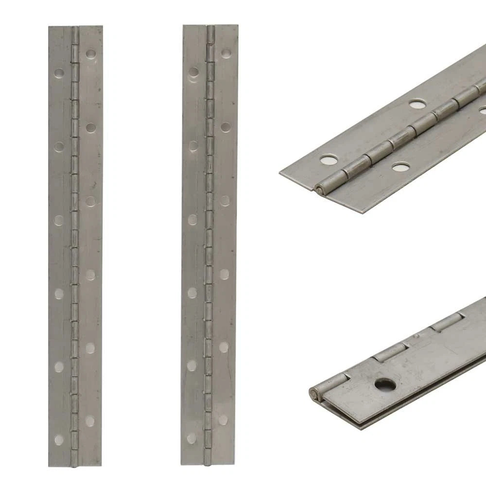 Boat Piano Hatch Hinges - 12 X 1 1/2 Inch Stainless Steel (pair)