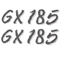 GLASTRON 05724491 GX 185 5 1/4 in CHARCOAL and MIRROR BOAT DECAL/STICKER (PAIR)