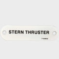 Boat Label Tag 7160942 - Stern Thruster White Plastic