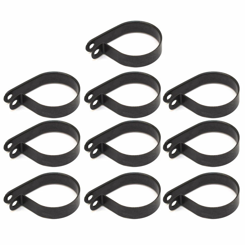 Lund Boat Cable Clamp 1990534 - 1 1/2 Inch Black Plastic (set of 10)