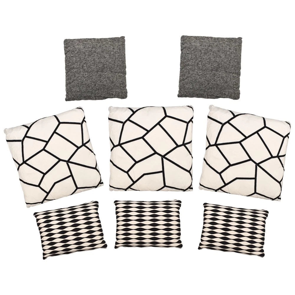 Cruisers Yachts Boat Pillow Set V3278800 - Off White - Black (8 PC)