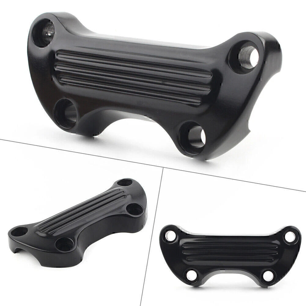 1" Handlebar Riser Top Clamp Cover for Harley Sportster Softail Dyna Black