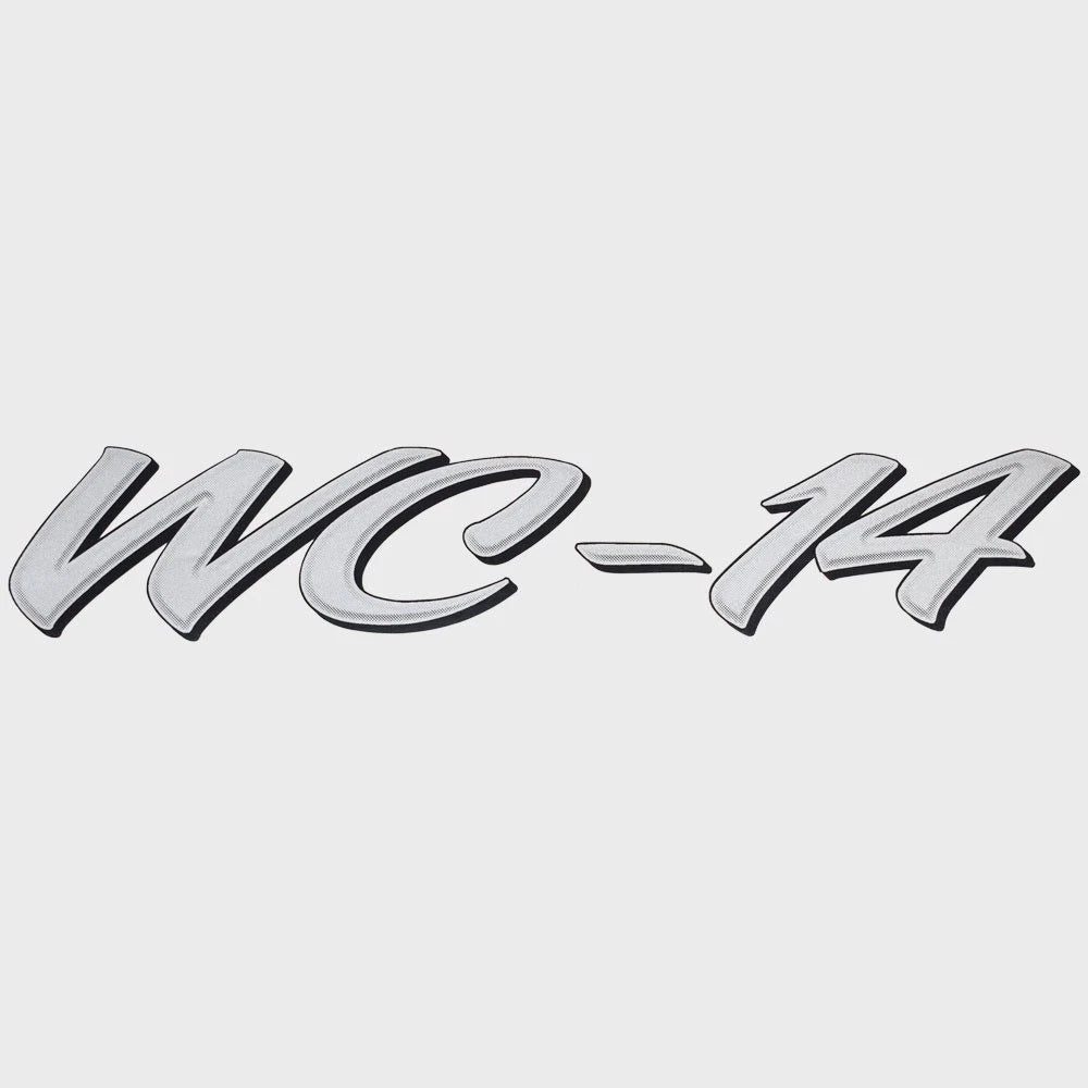 Lund WC-14 Boat Model Decal 1986375 - Silver Black Sticker