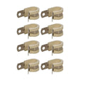 Umpco Boat Cushion Loop Clamps - 5/8 Inch White Aluminum (set of 8)