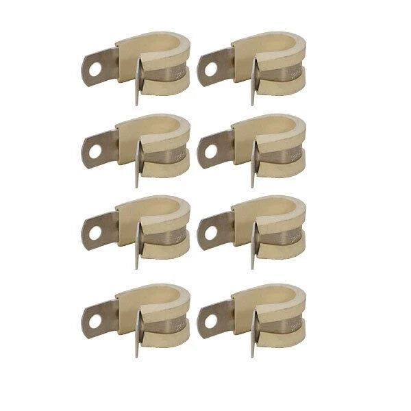 Umpco Boat Cushion Loop Clamps - 5/8 Inch White Aluminum (set of 8)