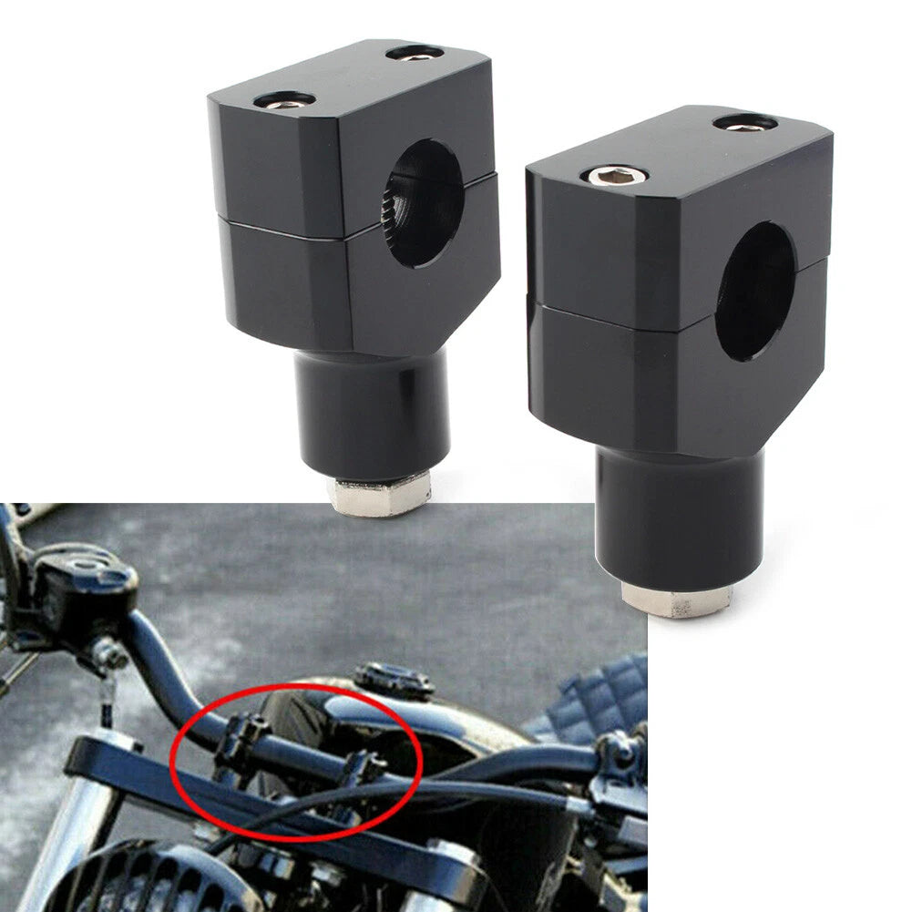 For Harley Fatboy 1" Motorcycle Handlebar Handle Bar Adapter Risers Clamp Mounts