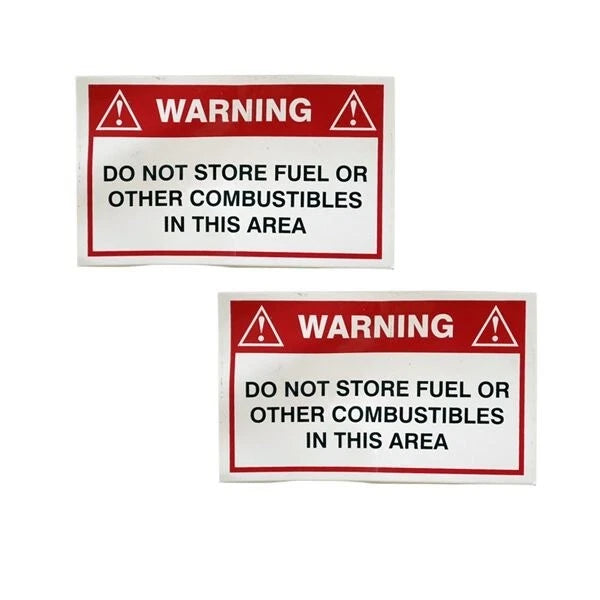 Tracker Boat Warning Decals 103787 - Store Combustible Stickers (pair)