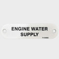 Marquis Boat Label Tag 7143563 - Engine Water Supply White Plastic