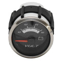 Faria Boat 10-18 Voltage Gauge VBC024A - 2 1/8 Inch Silver Black