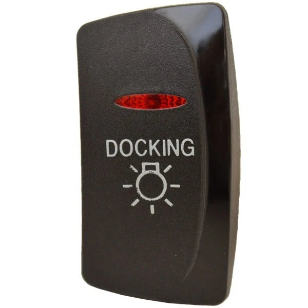 Carling Pontoon Boat Rocker Switch Cover - Docking Lights Actuator Black