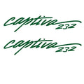 Rinker Boat Brand Decal - 232 Captiva Deep Green 28 X 7 Inch (pair)