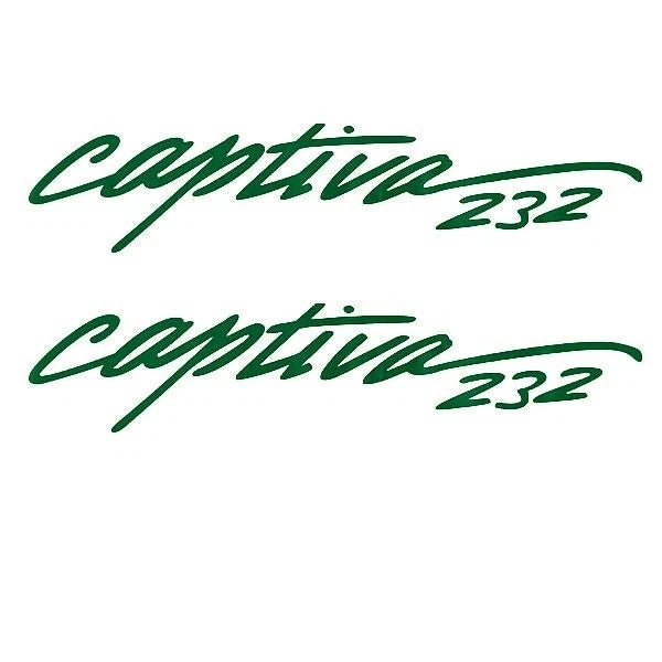 Rinker Boat Brand Decal - 232 Captiva Deep Green 28 X 7 Inch (pair)