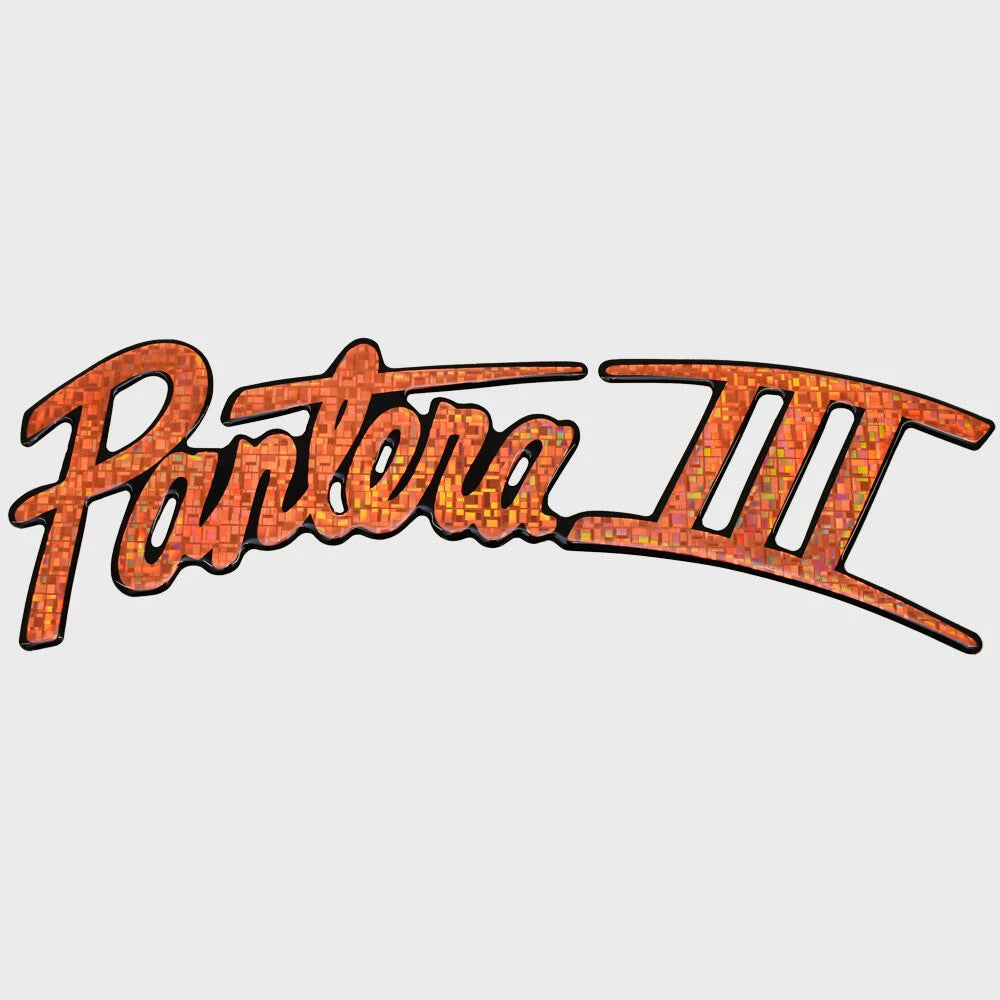 Bass CAT Boat Raised Emblem Decal Sticker - Pantera III Holo Red