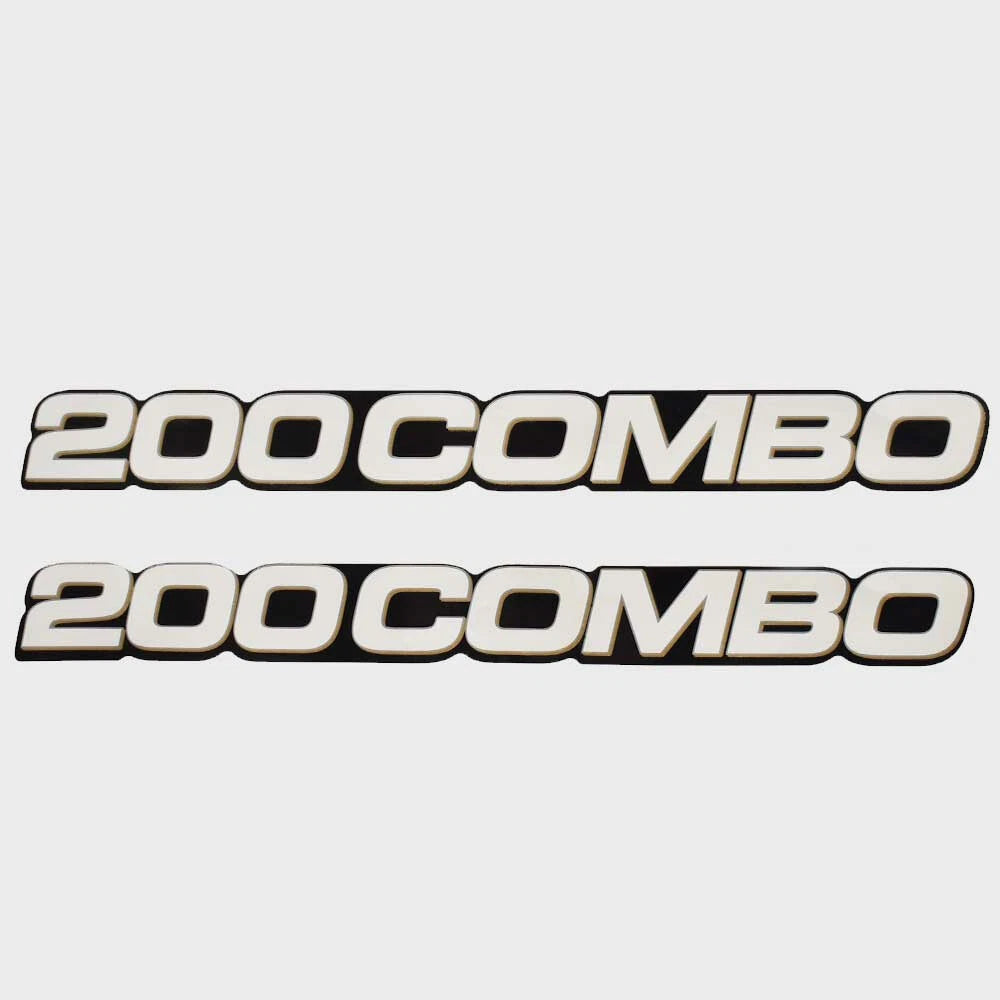 Tracker Boat Sticker Emblem Decal - 200 Combo White - Black (pair)